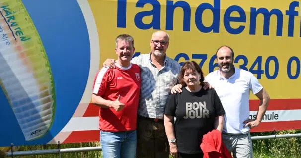 Drei B&uuml;rgermeister wagten Tandemfl&uuml;ge